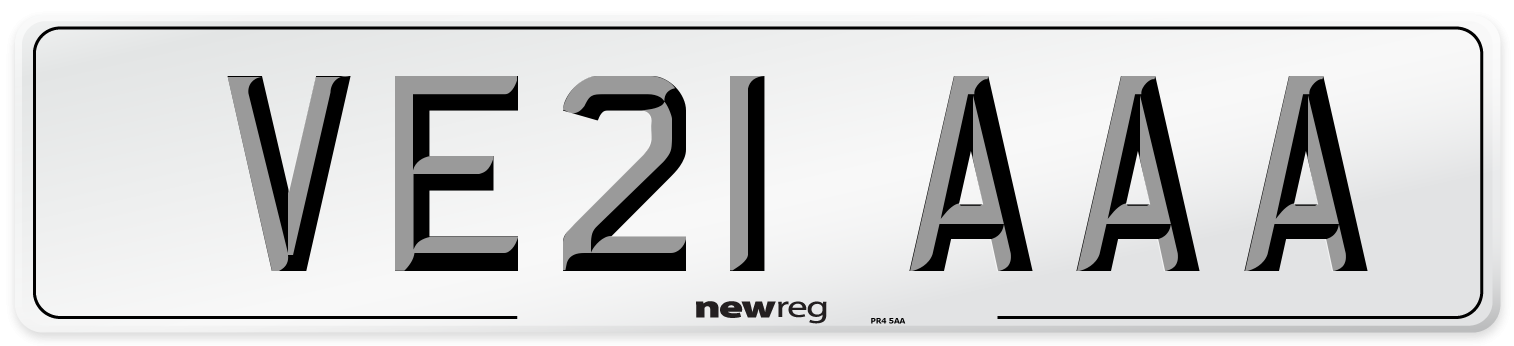 VE21 AAA Number Plate from New Reg